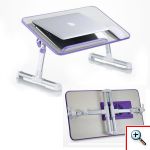 Πτυσσόμενο Αλουμινένιο Τραπεζάκι Laptop eDesc με Ανθεκτικό Μεταλλικό Σκελετό & Ανεμιστήρα 