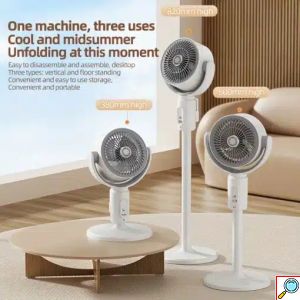 3 σε 1 Φορητός Aνεμιστήρας Ρυθμιζόμενος USB με 5 επίπεδα ρύθμισης ροής αέρα & τηλεχειριστήριο – Λευκό 