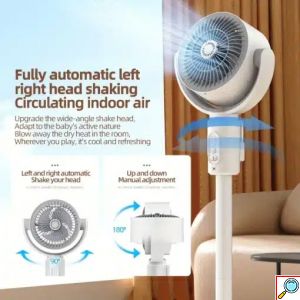 3 σε 1 Φορητός Aνεμιστήρας Ρυθμιζόμενος USB με 5 επίπεδα ρύθμισης ροής αέρα & τηλεχειριστήριο – Λευκό 