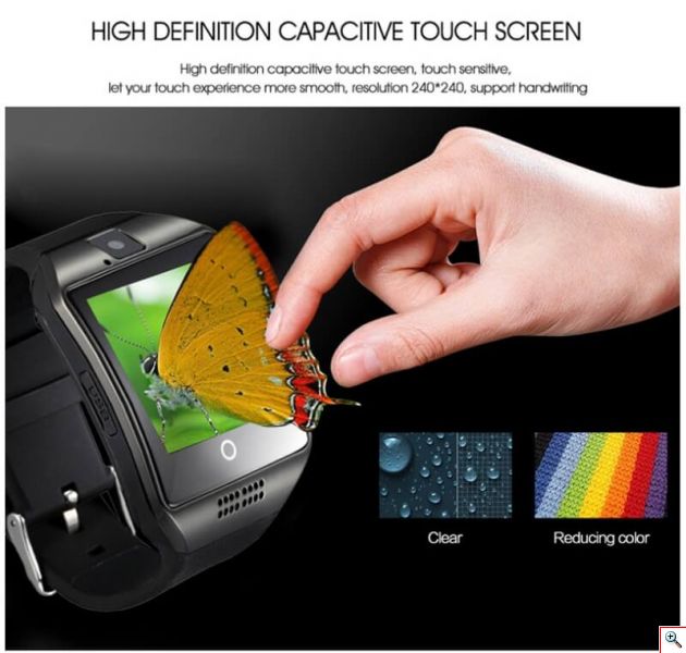 Smart Watch - Ρολόι Κινητό Τηλέφωνο με Οθόνη Αφής, Κάμερα & Ελληνικό Menu