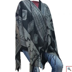 Πόντσο Πολύχρωμο με Κρόσσια