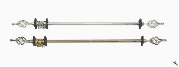 Μεταλλικό Πτυσσόμενο Κουρτινόξυλο 70-120cm