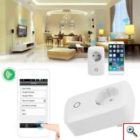 Έξυπνη Wifi Wireless Τηλεχειριζόμενη Πρίζα Ρεύματος ANDOWL 10A 2000W Έλεγχος μέσω Smartphone App - EU