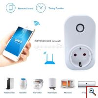 Έξυπνη Wifi Wireless Τηλεχειριζόμενη Πρίζα Ρεύματος ANDOWL 10A 2000W Έλεγχος μέσω Smartphone App - EU