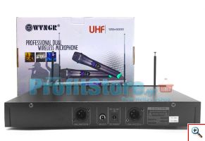 Ψηφιακή Studio Quality Επαγγελματική Συσκευή για Karaoke UHF με Δύο Ασύρματα Μικρόφωνα WG-4000 DIGITAL