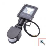 Ultra Slim Προβολέας LED 10w με Ανιχνευτή Κίνησης Λευκό 6000K Υψηλής Φωτεινότητας
