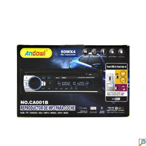 ANDOWL Ηχοσύστημα Αυτοκινήτου Universal MP3 Player, Ραδιόφωνο Bluetooth/USB με Χειριστήριο