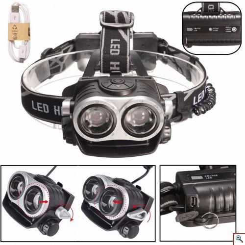 Αδιάβροχος Compact Φακός Κεφαλής Ύψηλής Φωτεινότητας