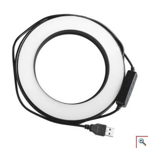Φορητό Φωτιστικό Δαχτυλίδι LED Ring Light Γραφείου με Ρυθμιζόμενη Θερμοκρασία & Ένταση Φωτός, Τρίποδο Στήριξης και Ενσύρματο Χειριστήριο