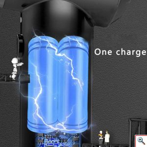 2 σε 1 Φορητό USB Επαναφορτιζόμενο Μίνι Ηλεκτρικό Σκουπάκι Αναρρόφησης Υγρών/Στερεών 120W με LED Φωτισμό PS-108395 Λευκό