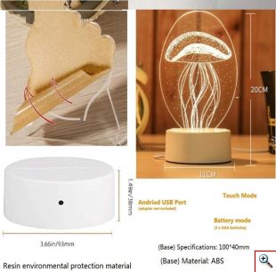 Διακοσμητικό Τρισδιάστατο LED USB Φωτιστικό Teddy Bear - 3D Desk Lamp