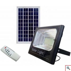 Αδιάβροχος Ηλιακός Προβολέας 100W με Φωτοβολταϊκό Πάνελ, Τηλεκοντρόλ & Χρονοδιακόπτη FO-88100