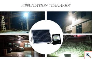 Αδιάβροχος Ηλιακός Προβολέας 100W με Φωτοβολταϊκό Πάνελ, Τηλεκοντρόλ & Χρονοδιακόπτη FO-88100