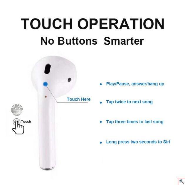 Ασύρματα Ακουστικά Αφής Bluetooth 5.0 με Μικρόφωνο, Pop-up στο Κινητό - Handsfree Earphones χωρίς Καλώδιο