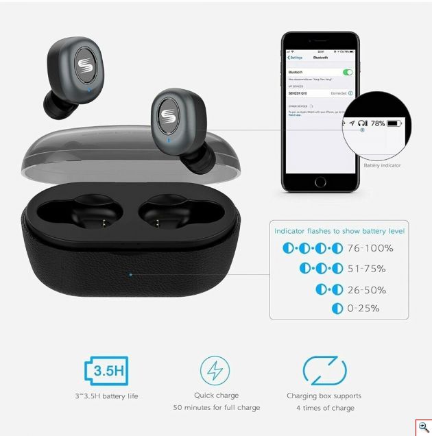 Μίνι Ασύρματα Bluetooth Ακουστικά - Ψείρες με Θήκη Φόρτισης - Bluetooth Headset Q10