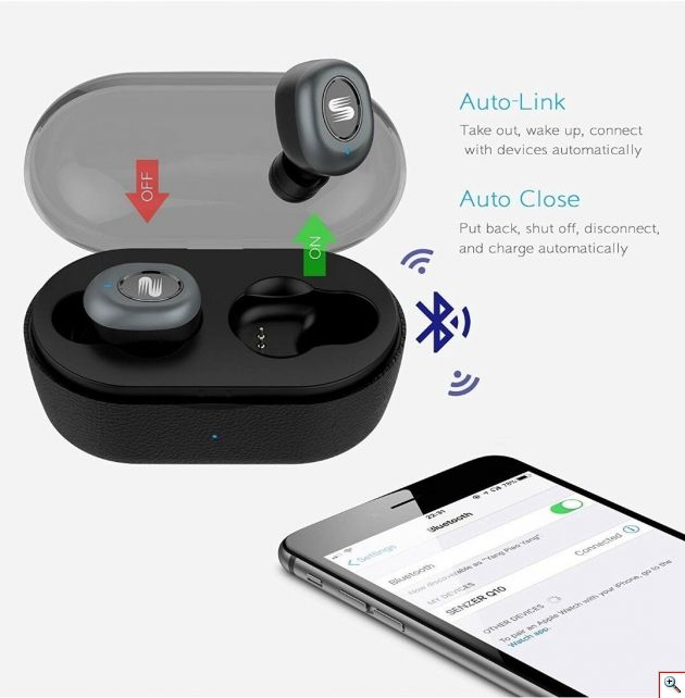 Μίνι Ασύρματα Bluetooth Ακουστικά - Ψείρες με Θήκη Φόρτισης - Bluetooth Headset Q10
