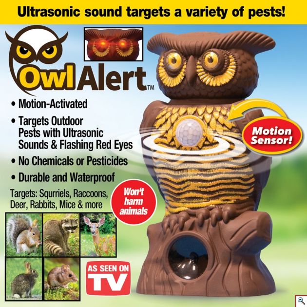 Απωθητικό Τρωκτικών, Σκύλων, Αλεπούδων, Πουλιών με Αισθητήρα Κίνησης, Υπέρηχους, Laser Φωτισμό Απώθησης - Εντομοαπωθητικό Εξωτερικού Χώρου Κήπου