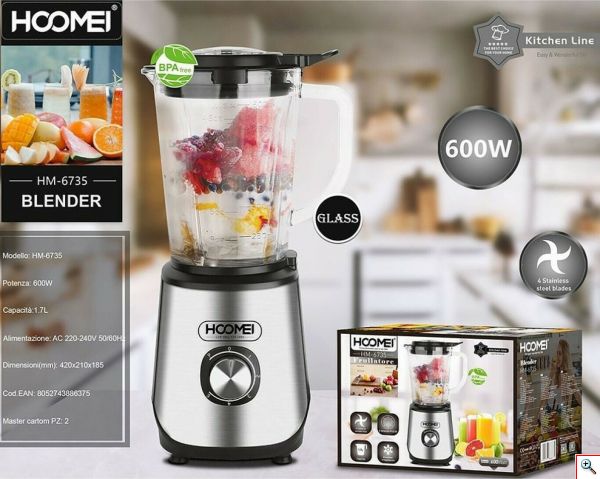 Πολυλειτουργικό Μπλέντερ Υψηλής Ταχύτητας 1,7L Hoomei® - Multifunction Blender HM-6735