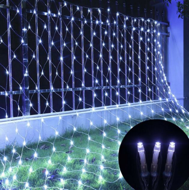 Χριστουγεννιάτικη Κουρτίνα - Πλέγμα Δίχτυ με 320 LED Λαμπάκια - Λευκό Θερμό & Ψυχρό