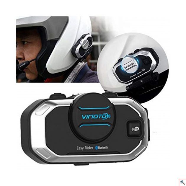 Ενδοεπικοινωνία Bluetooth Κράνους Μηχανής VIMOTO V8 850mAh
