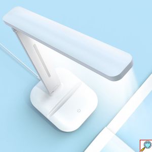 LED Επαναφορτιζόμενο Επιτραπέζιο Φωτιστικό Αφής με Ρυθμιζόμενη Κλίση σε 2 Σημεία & 3 Διαφορετικές Θερμοκρασίες Φωτισμού