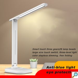 LED Επαναφορτιζόμενο Επιτραπέζιο Φωτιστικό Αφής με Ρυθμιζόμενη Κλίση σε 2 Σημεία & 3 Διαφορετικές Θερμοκρασίες Φωτισμού