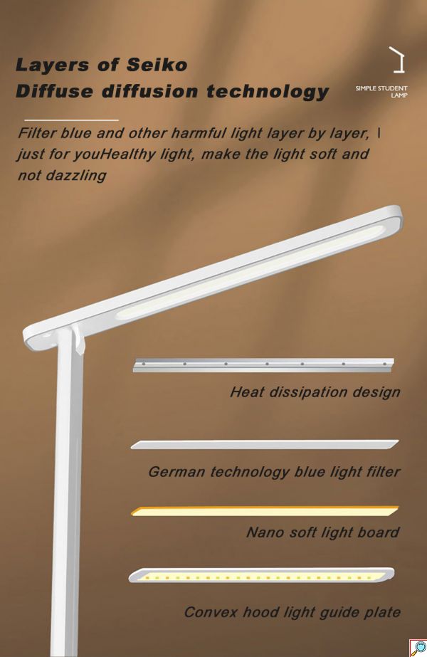 LED φωτιστικό γραφείου, φωτιστικό αφής, επαναφορτιζόμενο φωτιστικό, φωτιστικό με dimming, camera light, selfie light, βάση κινητού