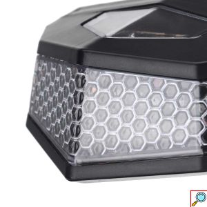 Οπίσθιο Φανάρι Μοτοσυκλέτας LED 12V Στοπ Φλας με Βάση και Φωτισμό Πινακίδας - Μαύρο, Κόκκινο