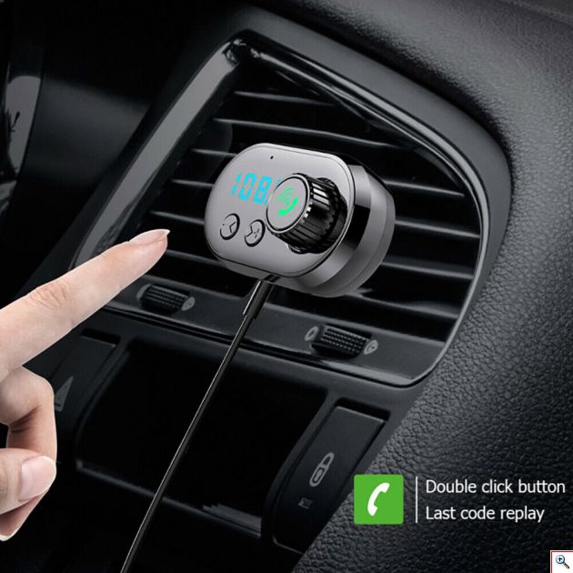 Bluetooth Πομπός Αυτοκινήτου με USB Φορτιστή & Αρωματικό - Micro SD - TF, MP3 Player με LCD Οθόνη για τον Αεραγωγό - Car FM Transmitter