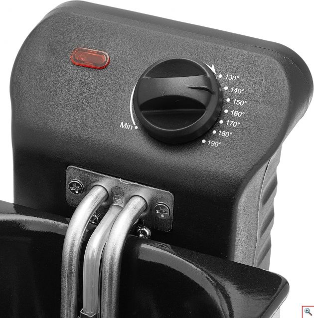 Ανοξείδωτη Φριτέζα Inox 3L 2000W Ταχείας Θέρμανσης για Άοσμο Τηγάνισμα Bomann