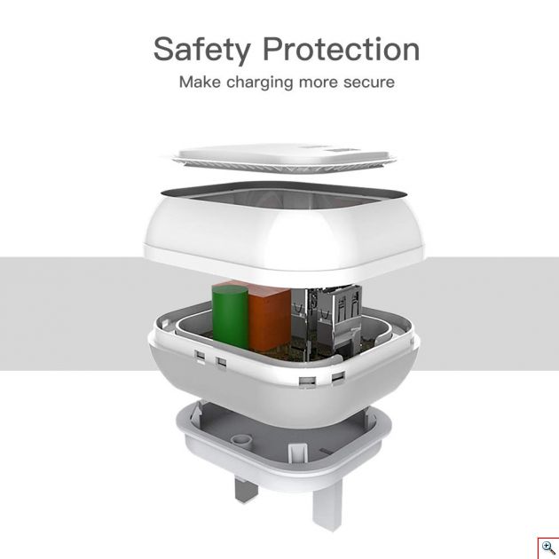 Φωτάκι Νυκτός Αφής & Αντάπτορας / Ταχυ Φορτιστής 2 x USB - LED Night Light Charger Wall Adapter