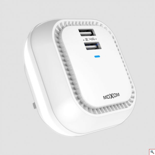 Φωτάκι Νυκτός Αφής & Αντάπτορας / Ταχυ Φορτιστής 2 x USB - LED Night Light Charger Wall Adapter