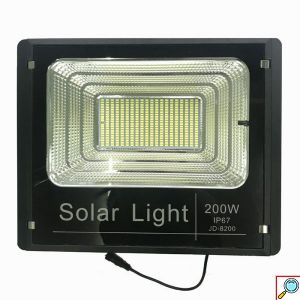 Αδιάβροχος Ηλιακός 400 SMD LED Προβολέας 200W με Φωτοβολταϊκό Πάνελ - Τηλεχειριστήριο & Χρονοδιακόπτη