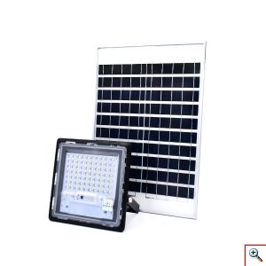 Αδιάβροχος Ηλιακός προβολέας με 70LED Αλουμινίου 70W IP67 με Τηλεχειριστήριο & Χρονοδιακόπτη