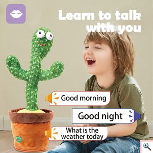 Funky Cactus - Παιδικό Παιχνίδι Κάκτος που Χορεύει, Τραγουδάει & Επαναλαμβάνει - Dancing & Singing Cactus