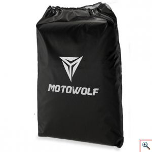 Κουκούλα Μηχανής Motowolf® Αδιάβροχη με Λάστιχο & Ιμάντα ΧL 230x95x125cm Μαύρη / Γκρι