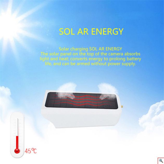 Ηλιακή Αδιάβροχη Ασύρματη IP WiFi Κάμερα Full HD 1080p P2P Εξωτερικού Χώρου με Νυχτερινή Λήψη, Ανιχνευτή Κίνησης, Ειδοποίηση στο Κινητό, Μικρόφωνο, Ηχείο, & Micro SD ΥΝ-100+