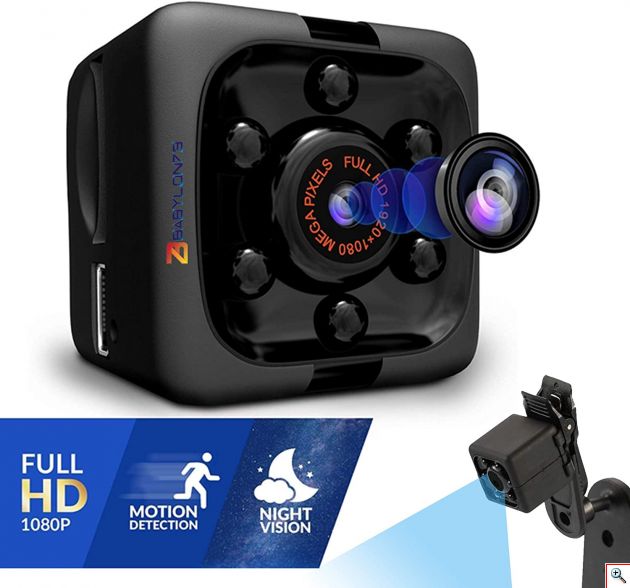 Μίνι Κάμερα Full HD 1080p με Ανιχνευτή Κίνησης & Νυχτερινή Λήψη - Κρυφή Spy Security Camera Ασφαλείας Παρακολούθησης