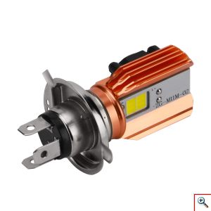 Compact Λαμπτήρας - Λάμπα Μοτοσυκλέτας H4 με 2 Σκάλες LED 6500K 20W & Ενσωματωμένο Ανεμιστήρα