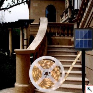 Ηλιακή Ταινία LED 3m IP65 με Βάση Πάνελ - Πάσσαλο Εξωτερικού Χώρου Ψυχρού Λευκού Φωτισμού OEM