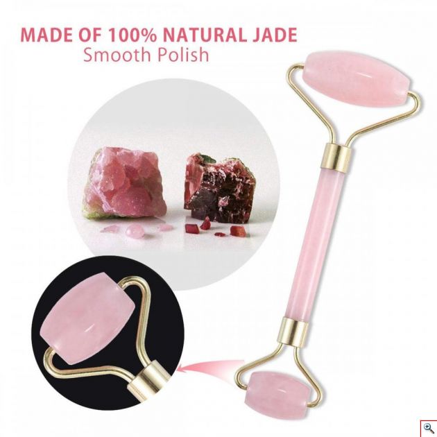 Ρολό & Πέτρα Σετ Νεφρίτη για Μασάζ Προσώπου - Anti-aging Facial Massgae Gift Set 