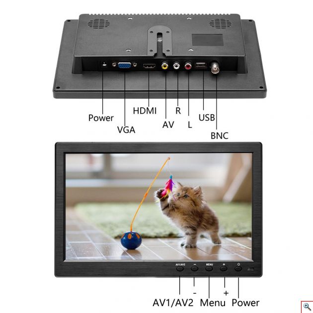 Μεγάλο Μόνιτορ - Οθόνη TFT 10,1