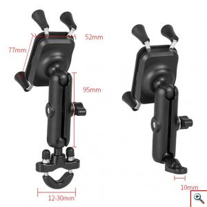 Motowolf® Αδιάβροχη Βάση Κινητού με Έξυπνη Φόρτιση USB 2.1A MDL2815