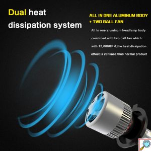 2x Nighteye Λαμπτήρες LED Φώτα Πορείας 12/24V H11 2x36W 6500k IP68 Α315 S2 9000Lm