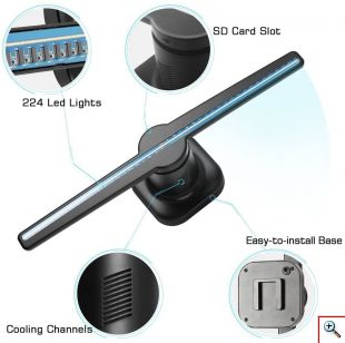 3D Ολογραφική Οθόνη LED για Προβολή Φωτογραφιών & Βίντεο - Holographic Advertising Machine