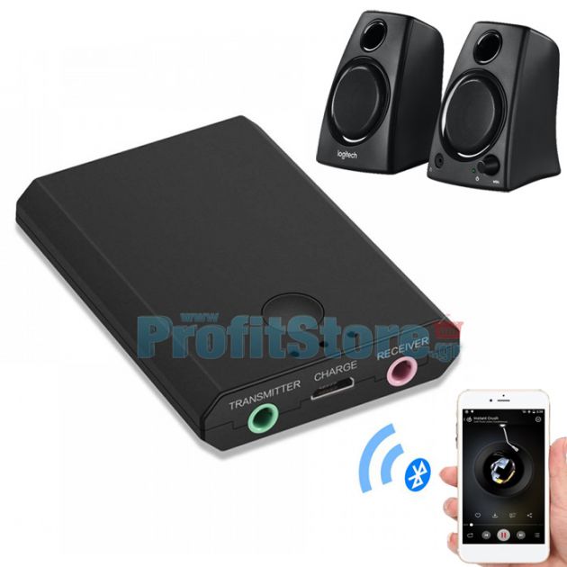 Mini Bluetooth Δέκτης & Πομπός Μετάδοσης - Μετατροπέας Ενσύρματων Συσκευών σε Ασύρματες - Handsfree Ομιλία - Bluetooth Audio Adapter Receiver & Transmitter