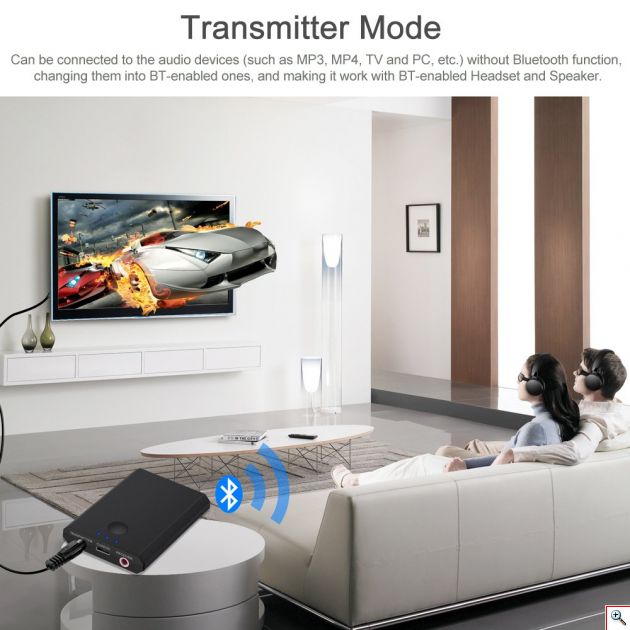 Mini Bluetooth Δέκτης & Πομπός Μετάδοσης - Μετατροπέας Ενσύρματων Συσκευών σε Ασύρματες - Handsfree Ομιλία - Bluetooth Audio Adapter Receiver & Transmitter