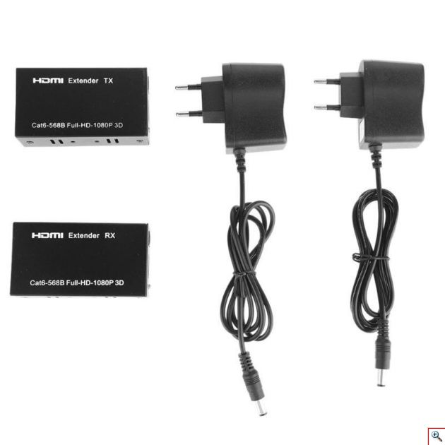HDMI Εxtender Μέσω Καλωδίου Προέκταση HDMI Εxtender Μέσω Καλωδίου UTP CAT6 Full HD 1080p & 3D έως 60 μέτραCAT6 Full HD 1080p & 3D έως 60 μέτρα