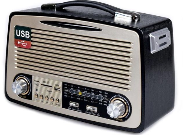 Retro Φορητό Επαναφορτιζόμενο Ραδιόφωνο USB/SD Mp3 Player Kemai Μαύρο Retro Φορητό Επαναφορτιζόμενο Ραδιόφωνο USB/SD Mp3 Player Kemai Μαύρο