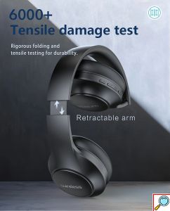 2 σε 1 Ασύρματα & Ενσύρματα Over-Ear Bluetooth Headphones με Αναδιπλούμενο Σχεδιασμό